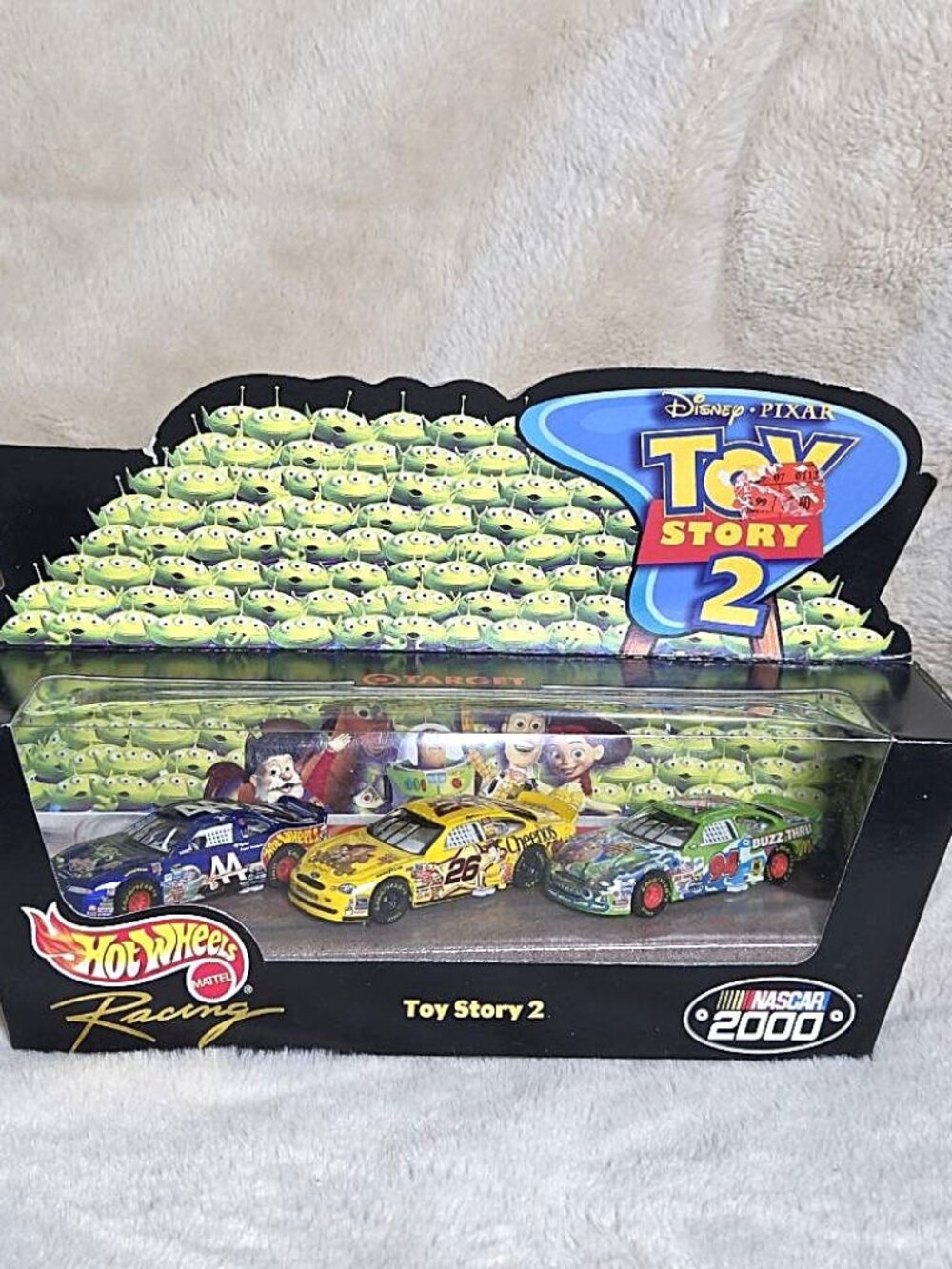 Hot Wheels Racing NASCAR 2000 Toy Story 2 Target Exclusive 3 Car Set 1:64 NIB